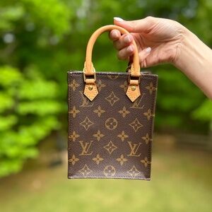 Louis Vuitton Petit Sac Plat Monogram Crossbody Bag